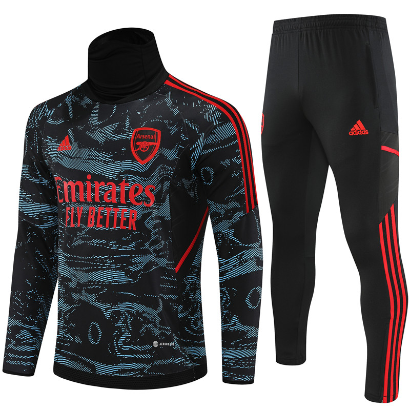 AAA Quality Arsenal 22/23 Tracksuit - Dark Grey/Red